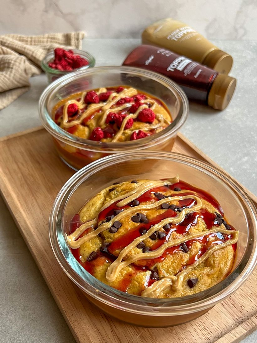 Baked Protein Pancake Bowl