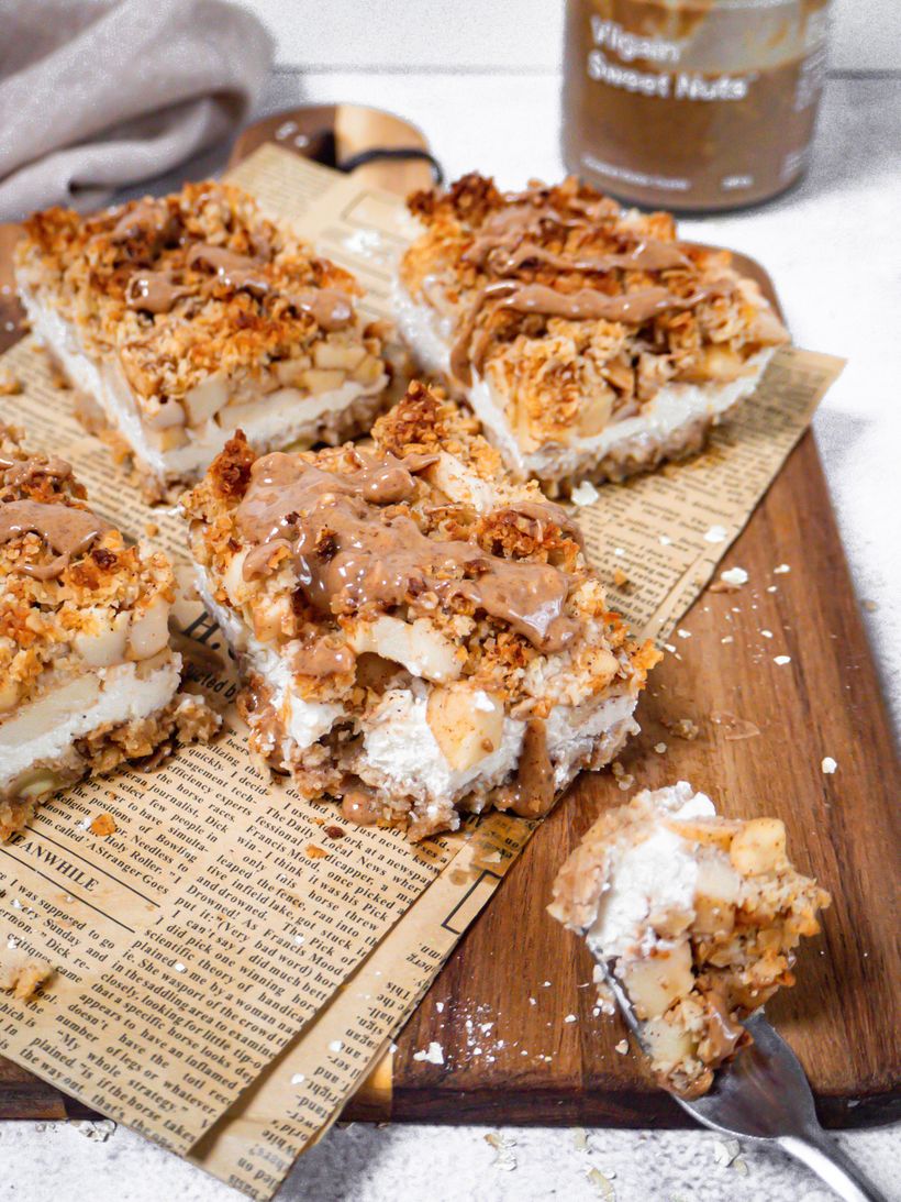 Jablkový cheesecake na plech