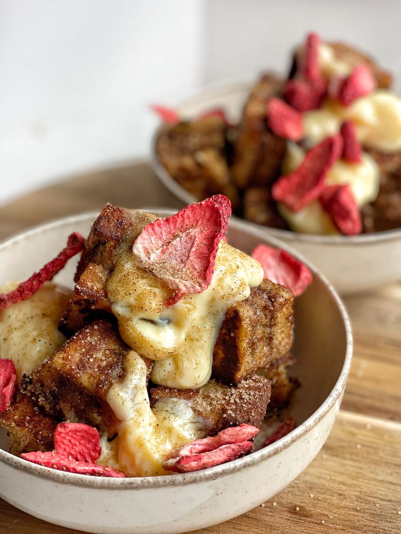 French toast protein bites