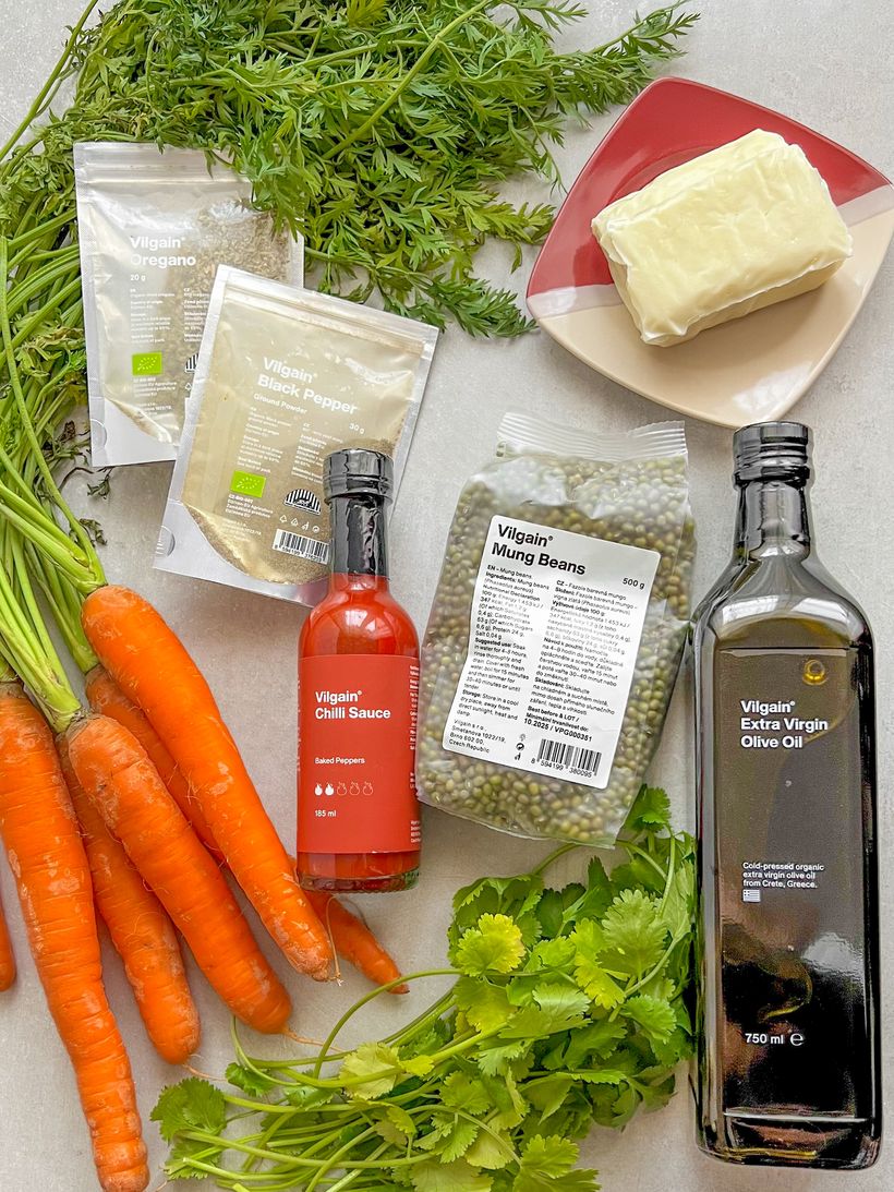 Téli mungóbab saláta halloumival