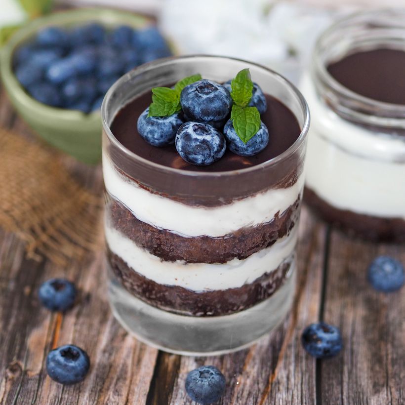 Zdravý Míša dezert do skleničky