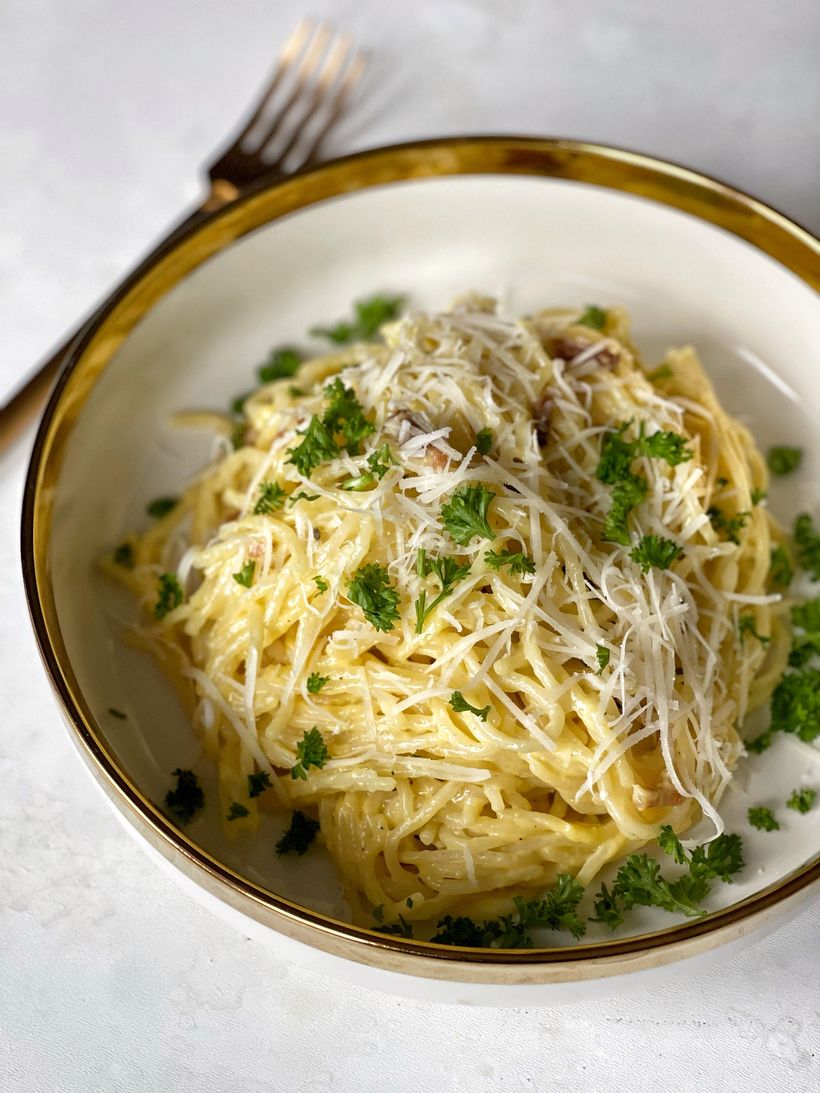 Špagety carbonara so smotanou