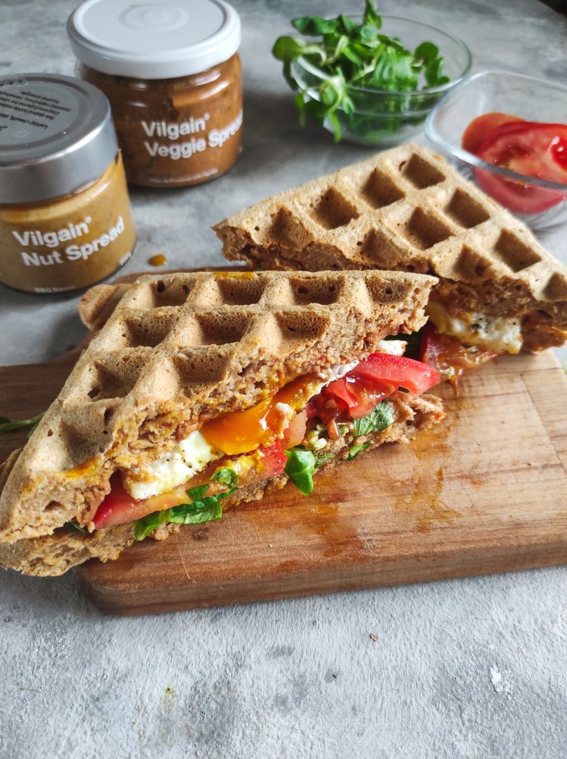 Slaný vafľový sendvič