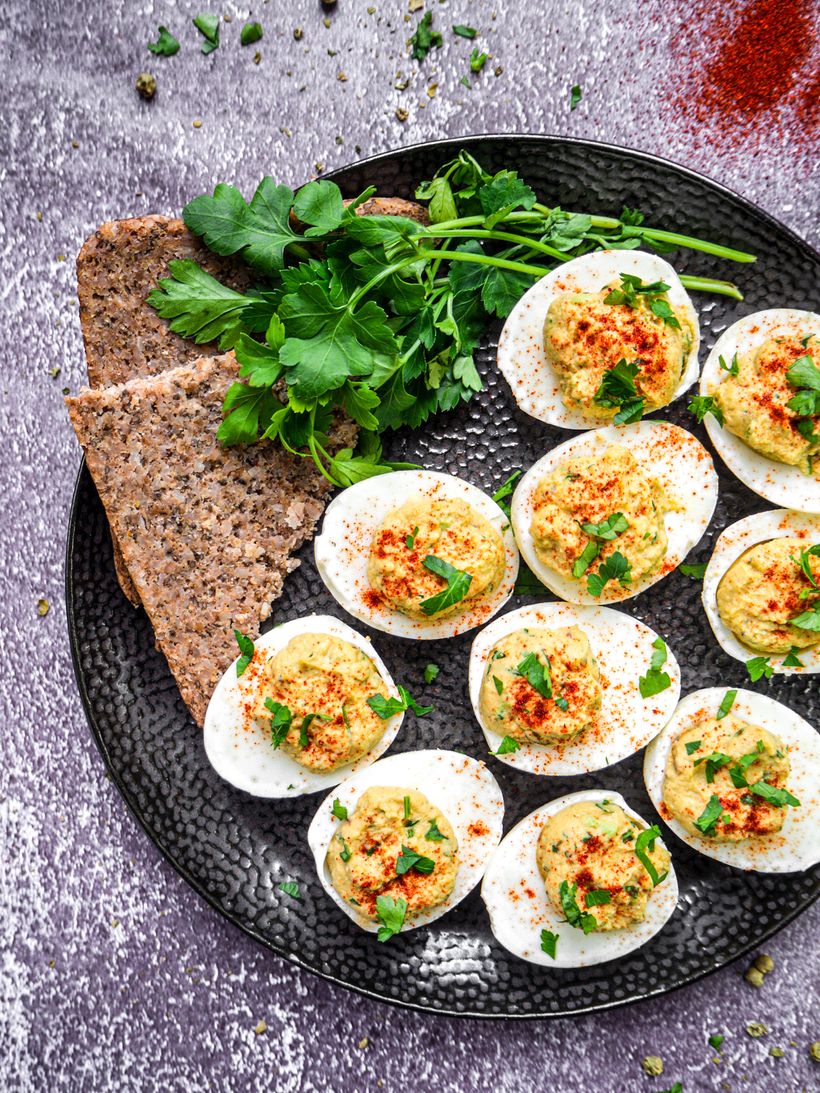 Avokádová vejce mimóza