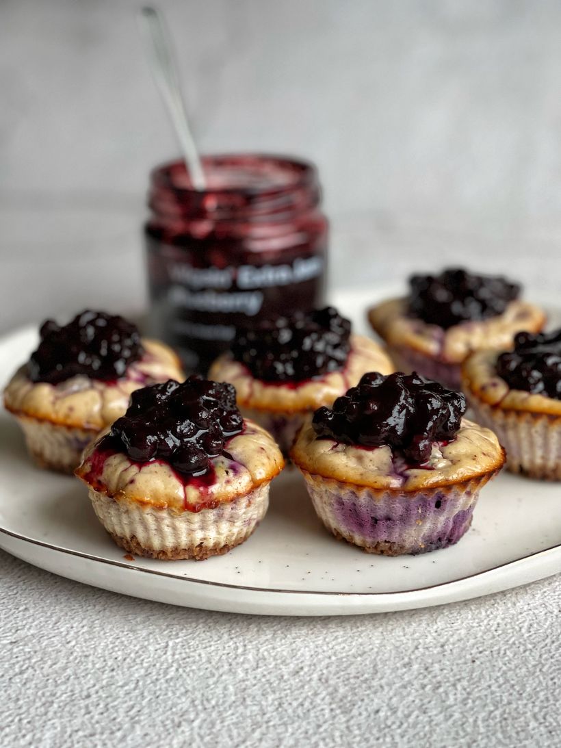 Čučoriedkové mini cheesecakes bez laktózy