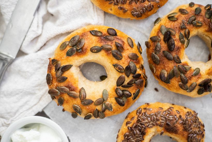 Hausgemachter Joghurt-Bagel