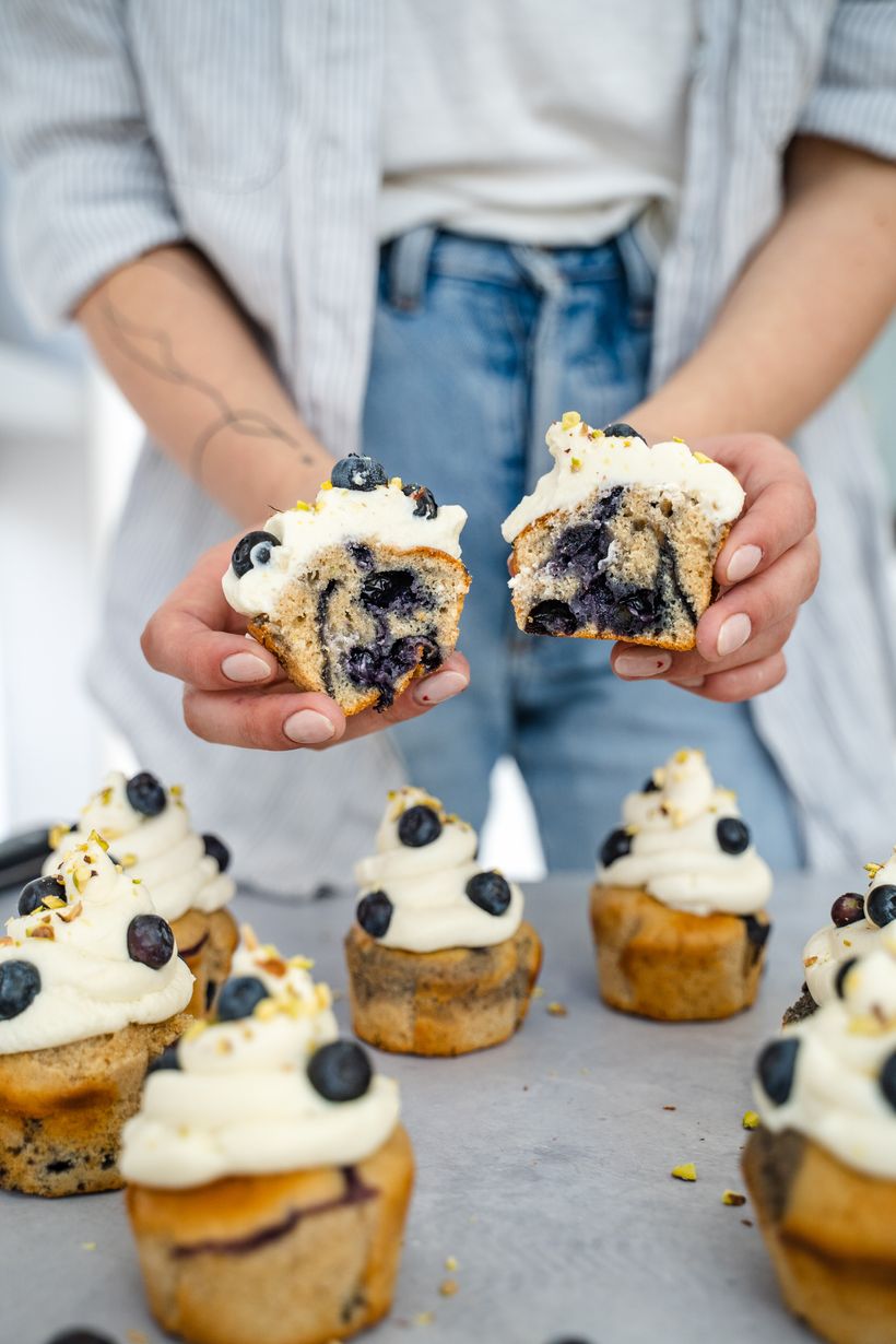 Borůvkové cupcakes