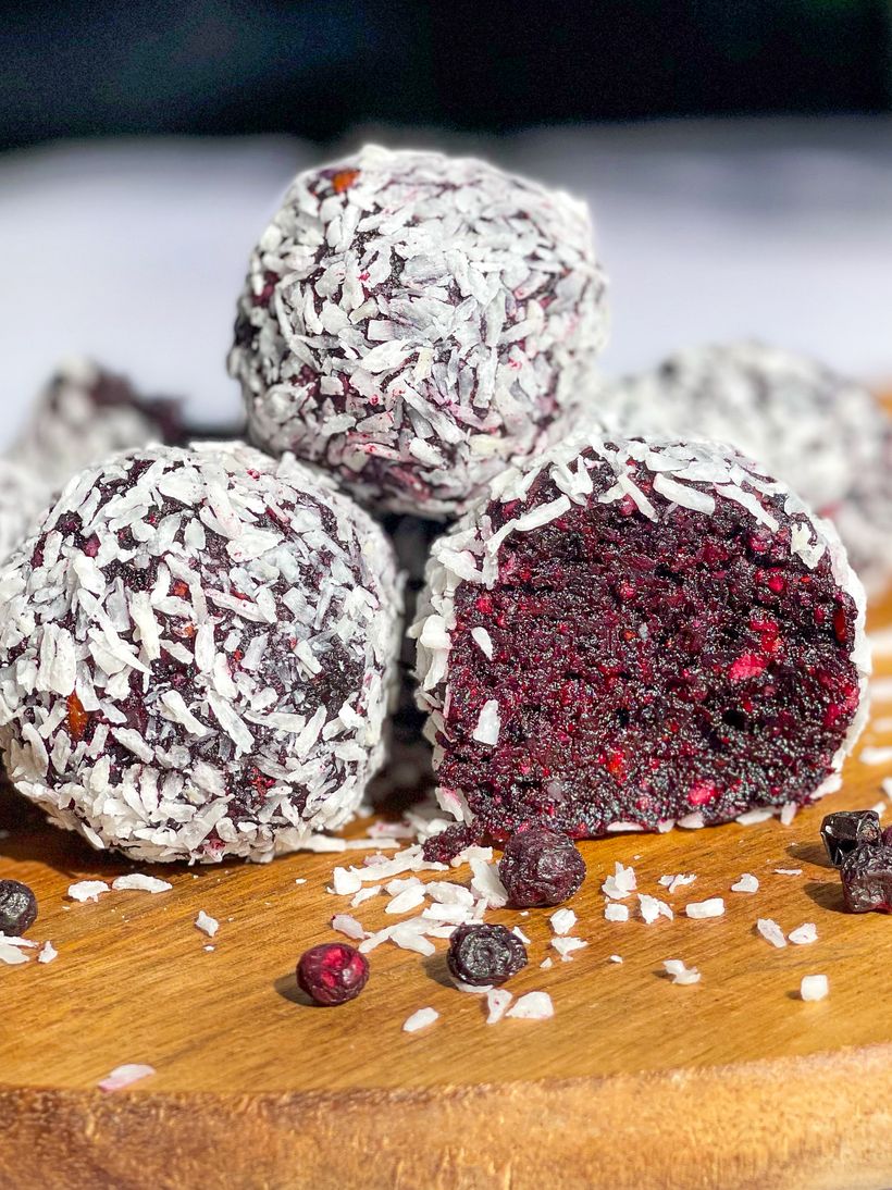 Čučoriedkové energy balls