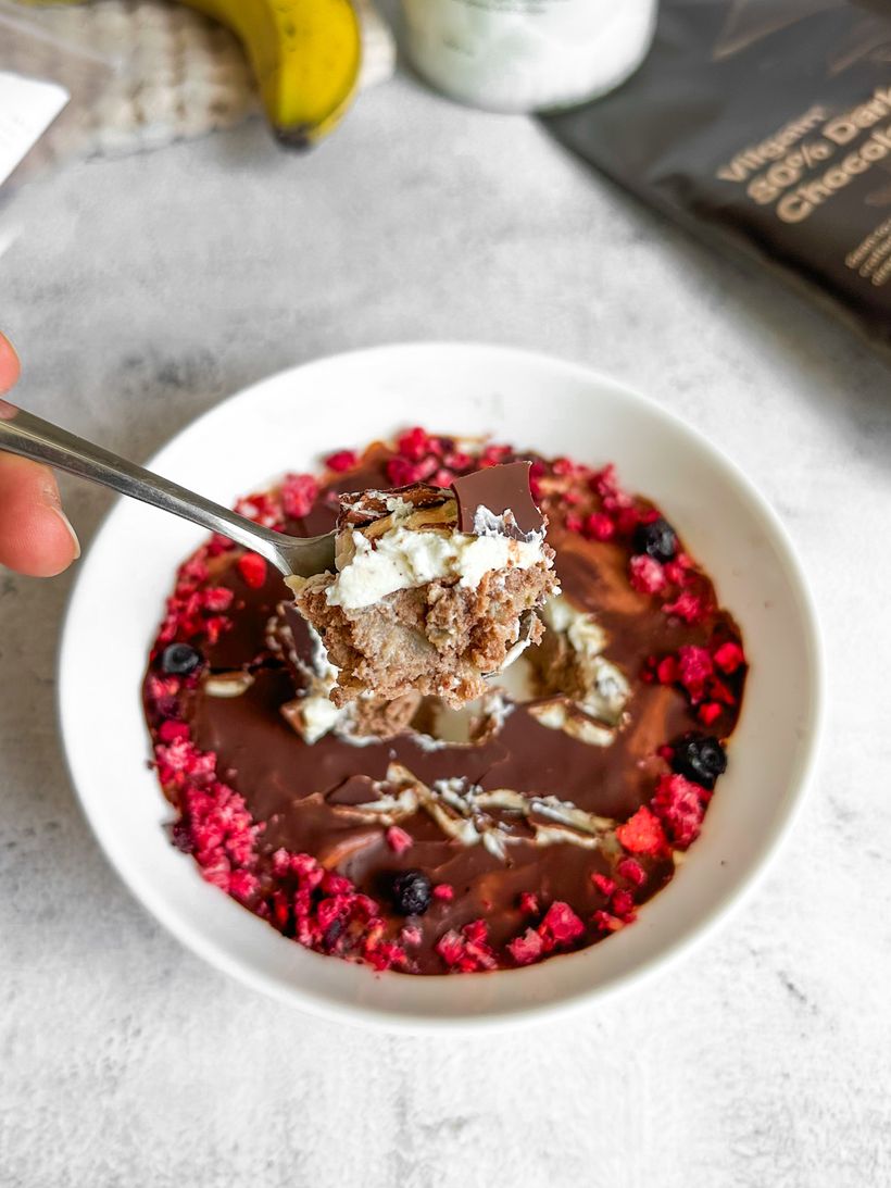 Mug Cake with Chocolate Magic Shell