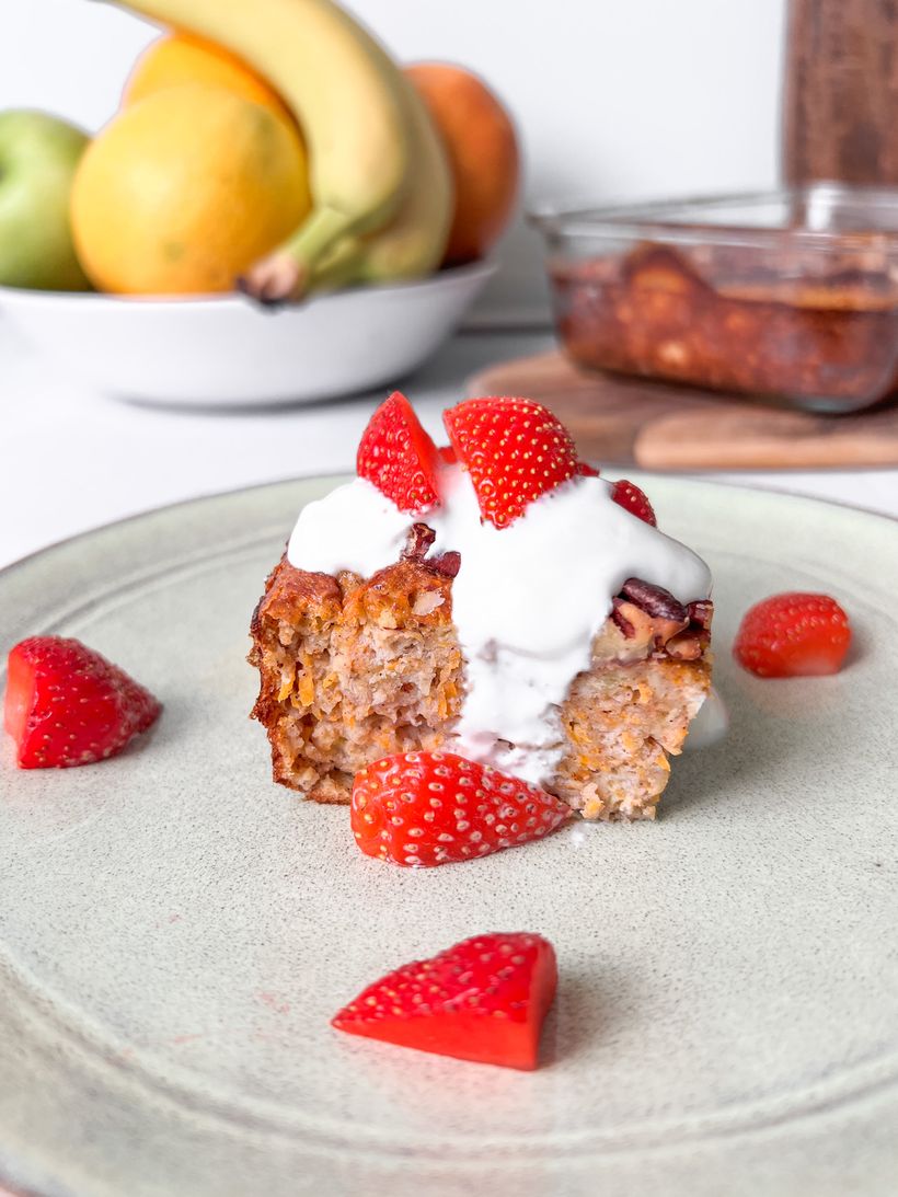 Baked oats cu căpșuni