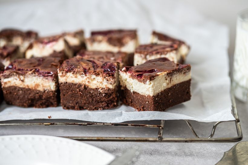 Schoko-Käsekuchen-Brownies mit Quark