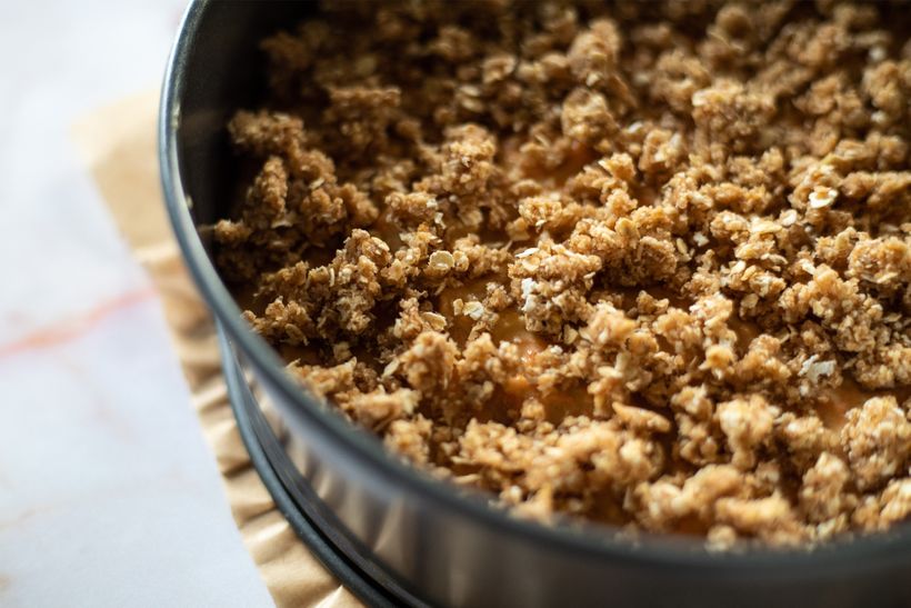 Egészséges répatorta zabpehely morzsával