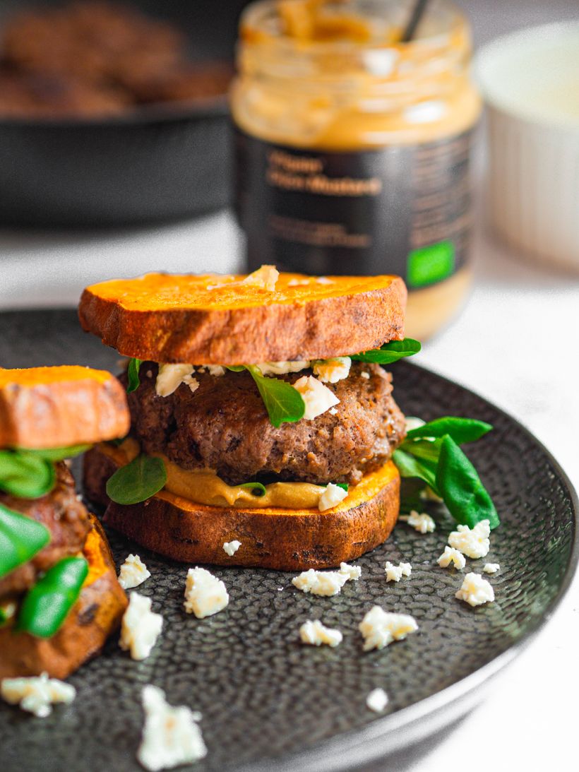 Sweet Potato Sliders with Beef
