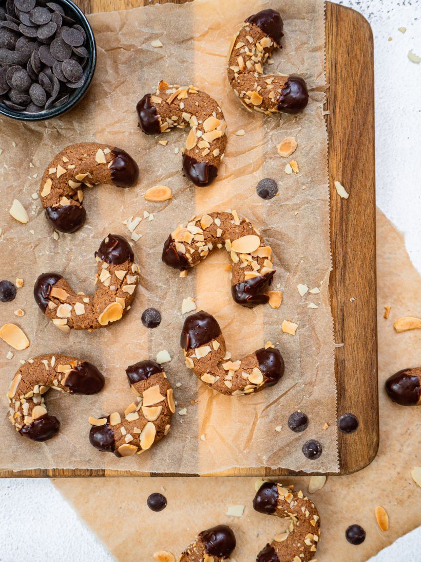 Mandlové rohlíčky s čokoládou