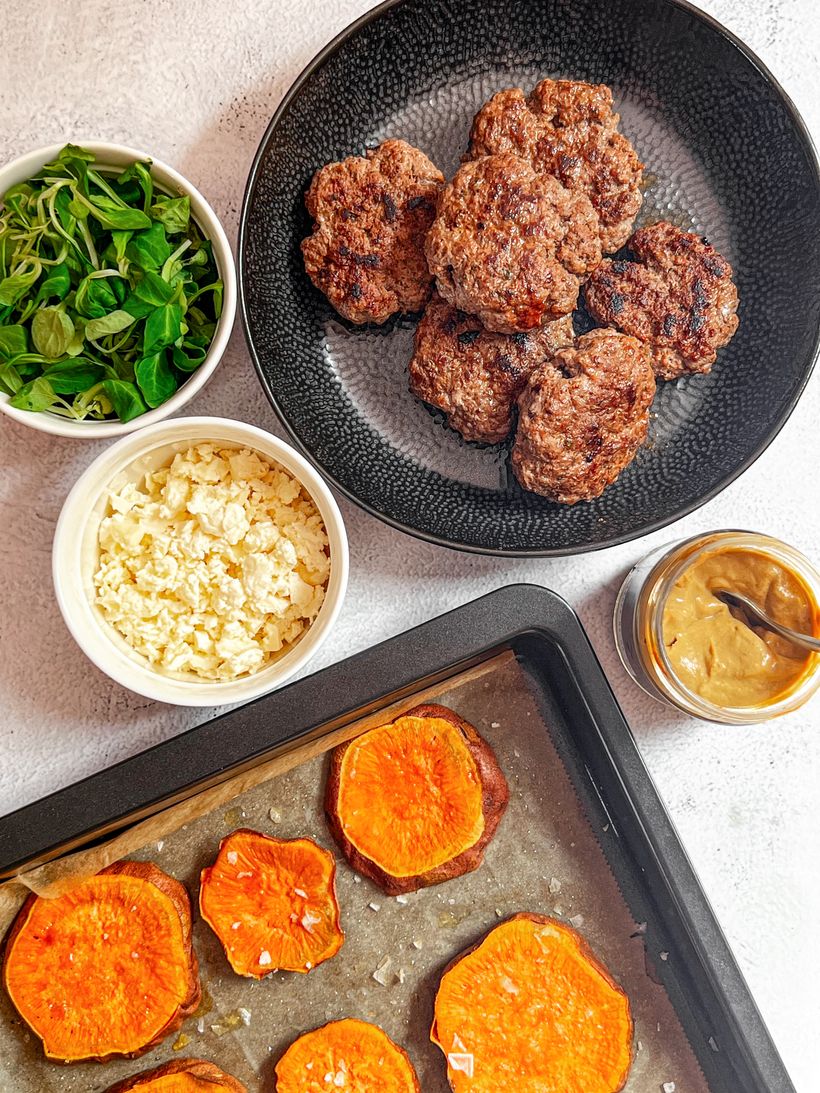 Sweet Potato Sliders with Beef