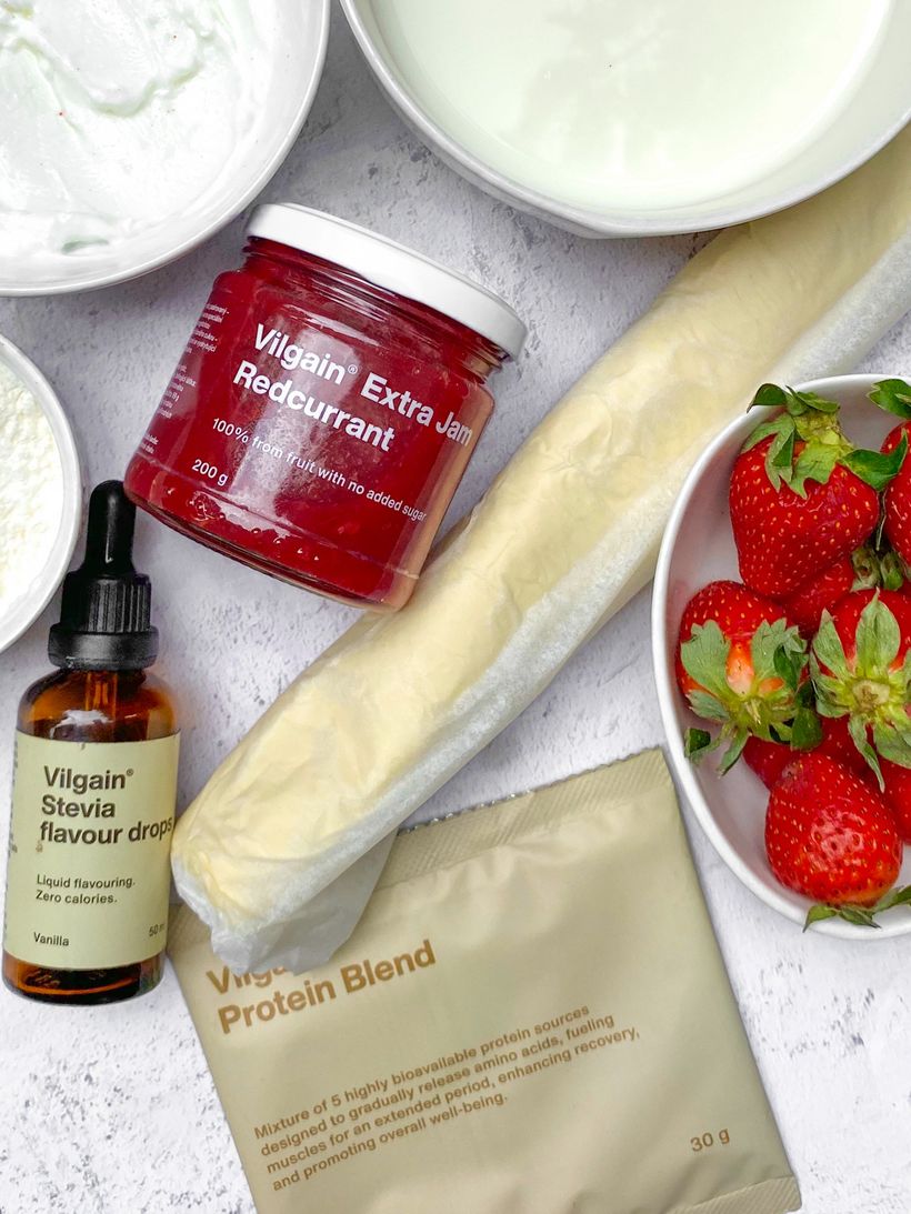 Taštičky z listového těsta s tvarohovým krémem