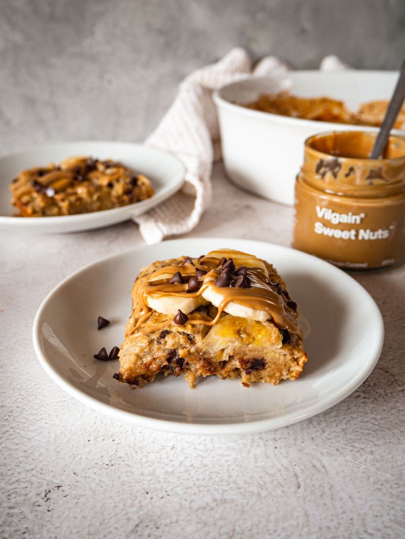 Terci de ovăz copt ala banana sandwich