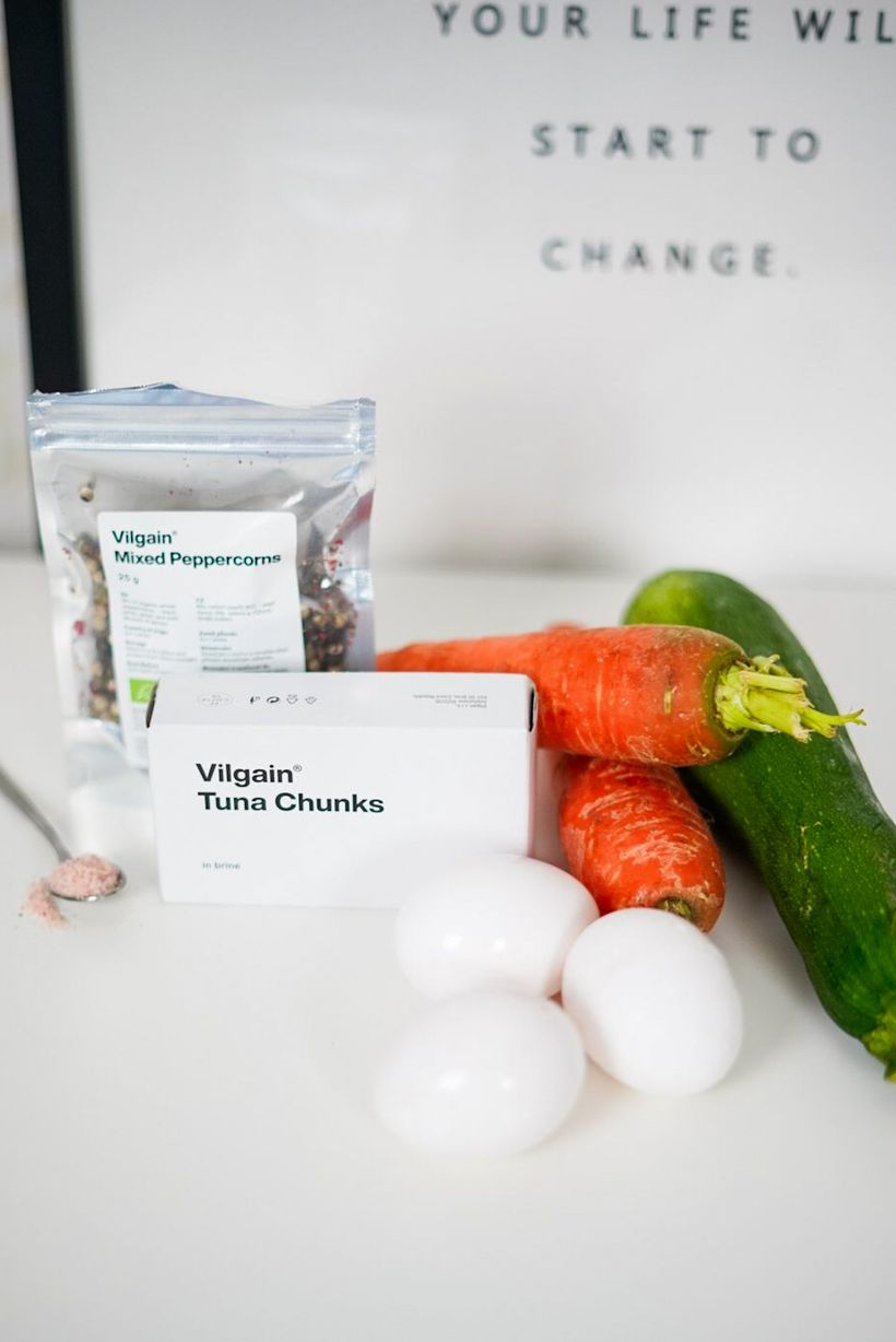 Carrot & Courgette Fritters with Tuna