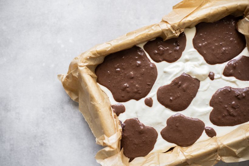 Schoko-Käsekuchen-Brownies mit Quark