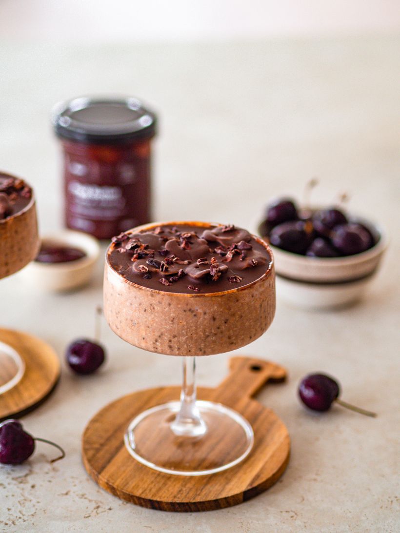 Overnight oats s višněmi