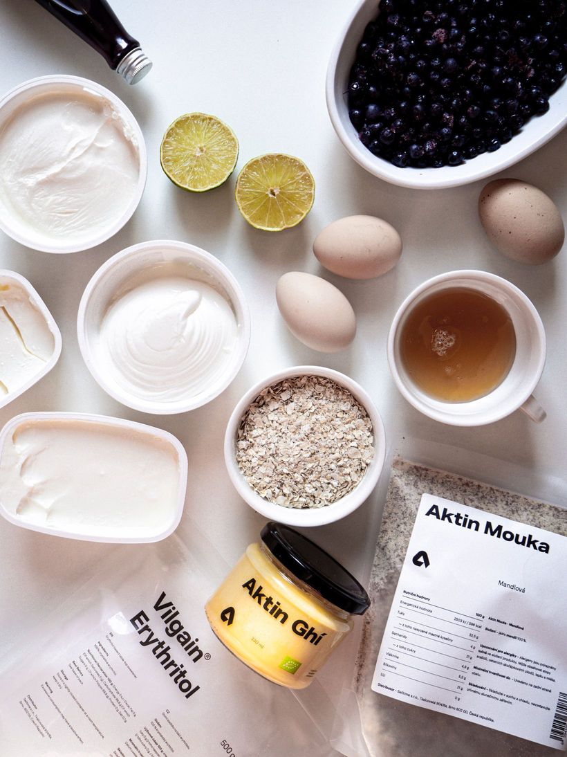 Borůvkový cheesecake na plech