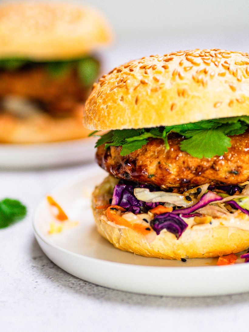 Asian Chicken Burger with Slaw