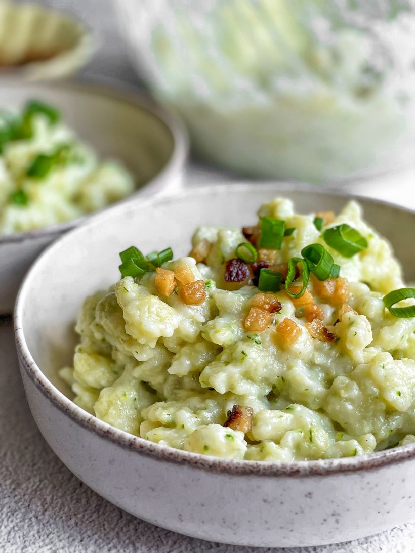Zucchini Gnocchi with Bryndza