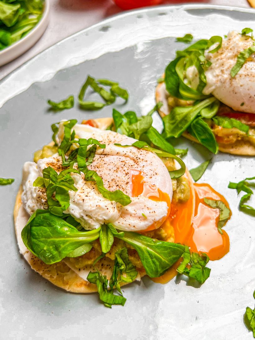 Slané snídaňové tacos s pošírovaným vejcem