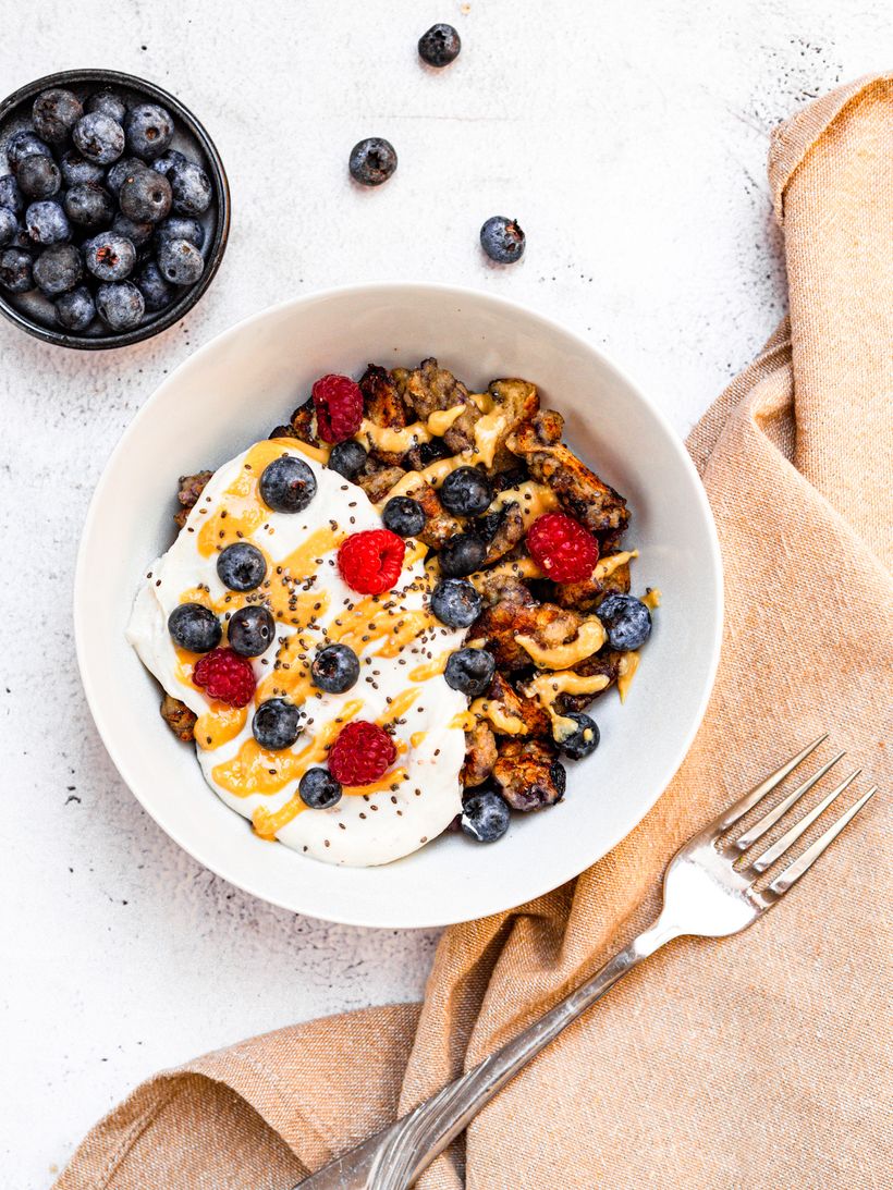 Scrambled Pancake with Fruit
