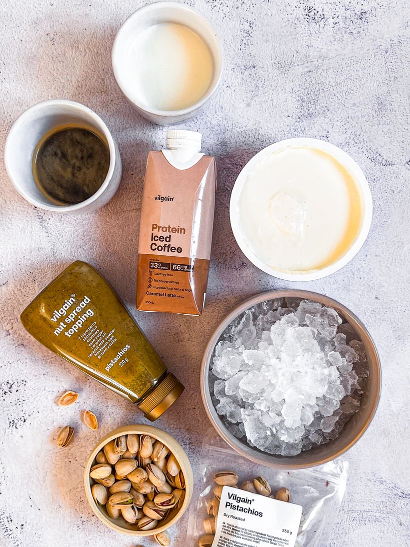Pistáciové Iced Latte