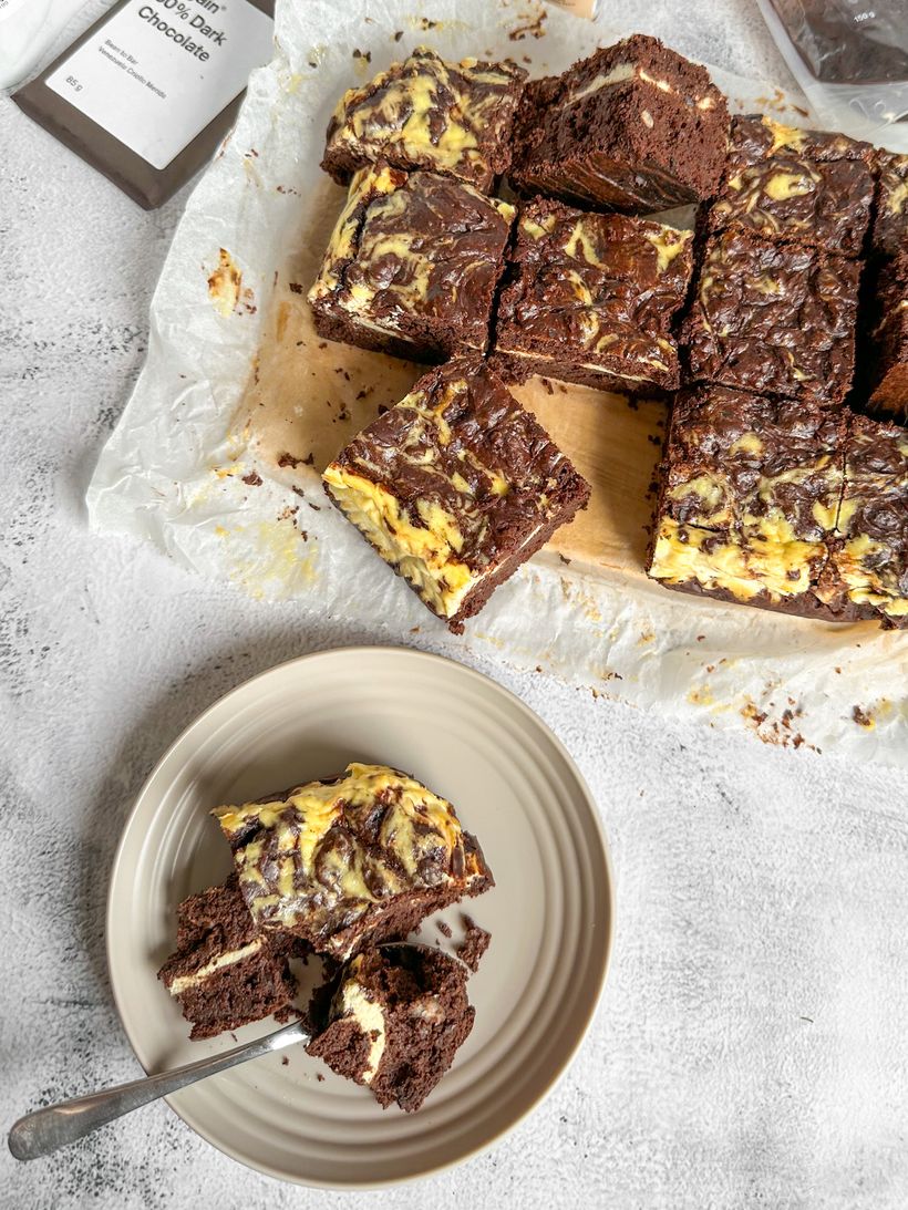 Bohnen-Brownies mit Quark
