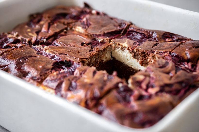 Schoko-Käsekuchen-Brownies mit Quark