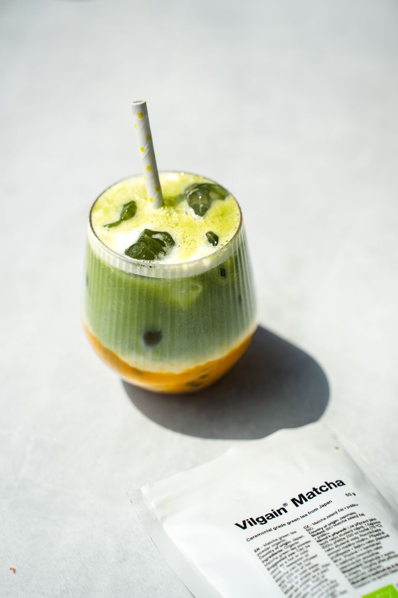 Iced Mango Matcha Latte