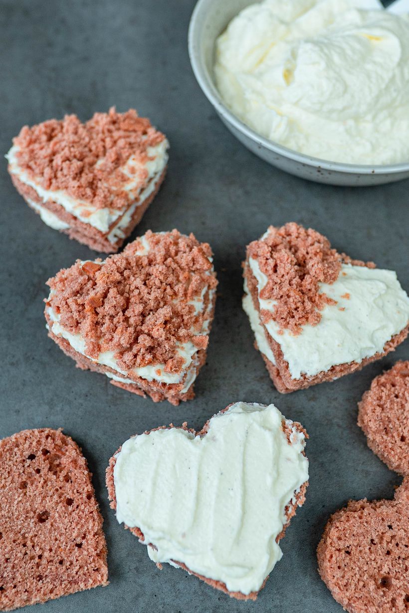 Valentínske Red Velvet srdiečka