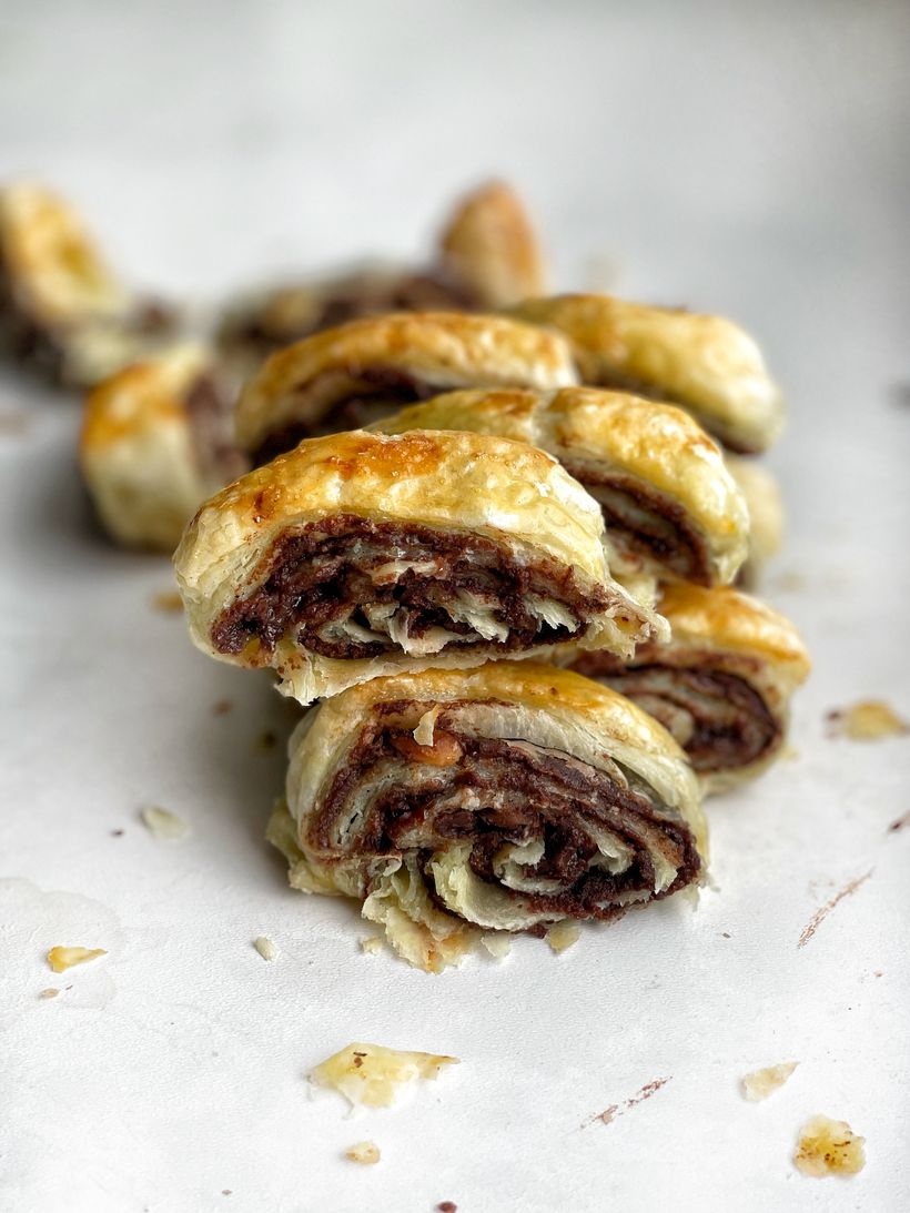 Ořechový pletenec z listového těsta