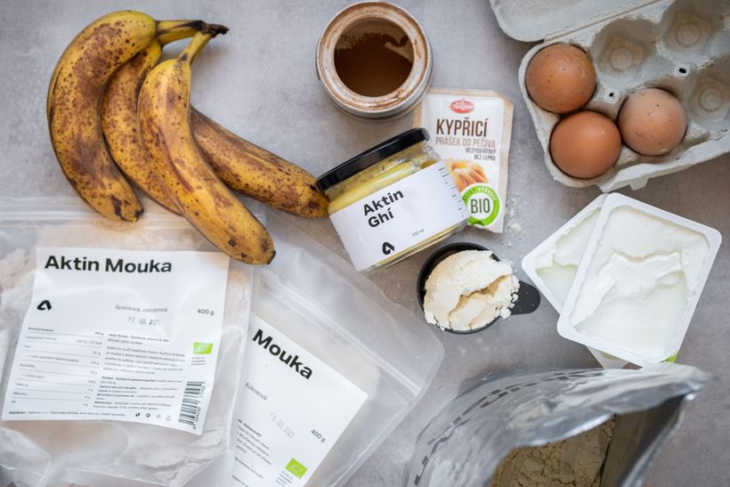 Banánový chlebíček s tvarohovo-ricottovým krémem