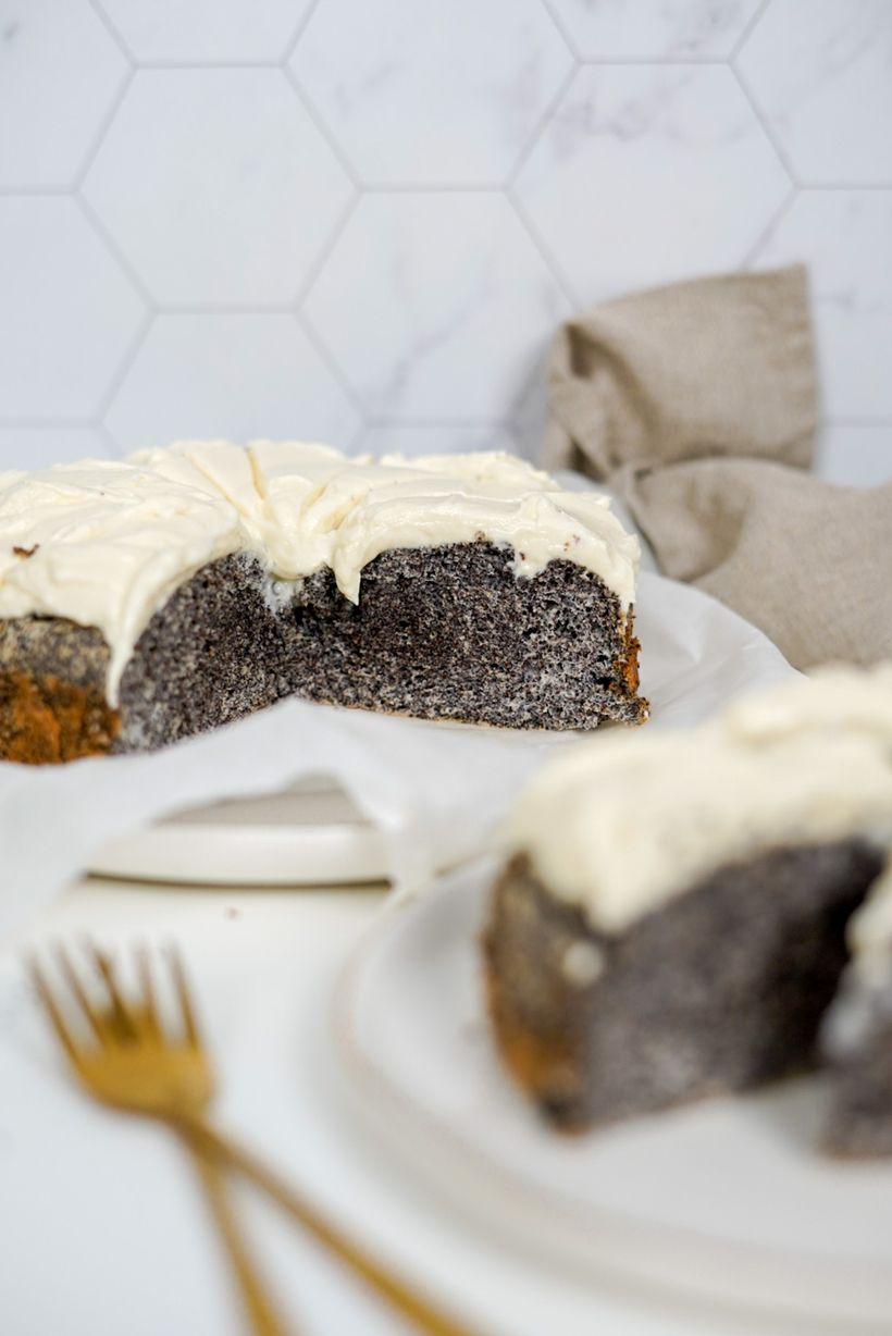 Zdravý makový koláč s mascarpone, bez múky