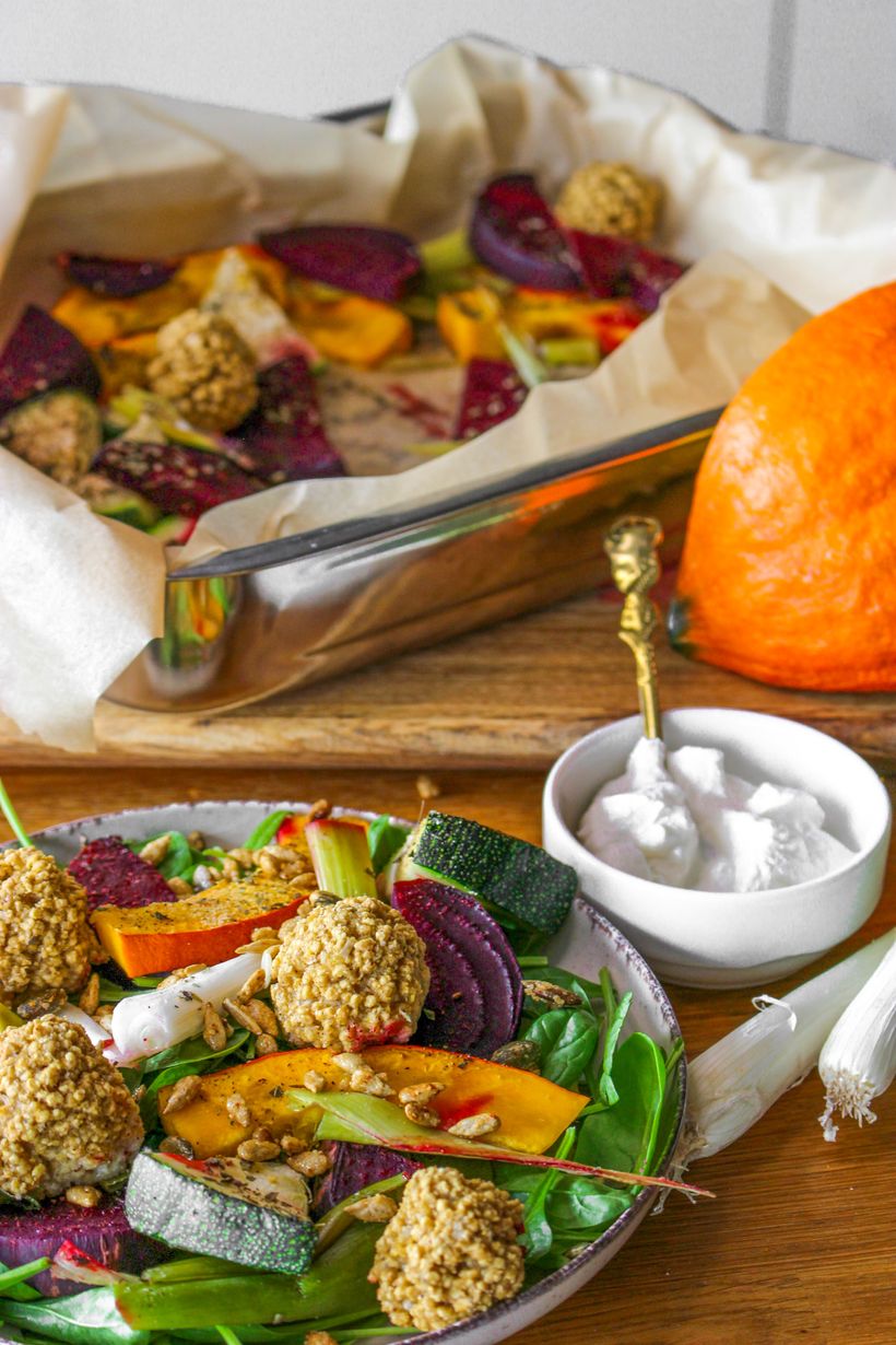 Podzimní salát s falafelem