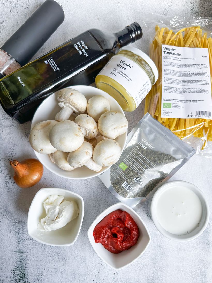 Krémové šampiňónové cestoviny