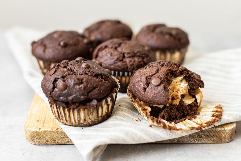 Čokoládové muffiny s tvarohem