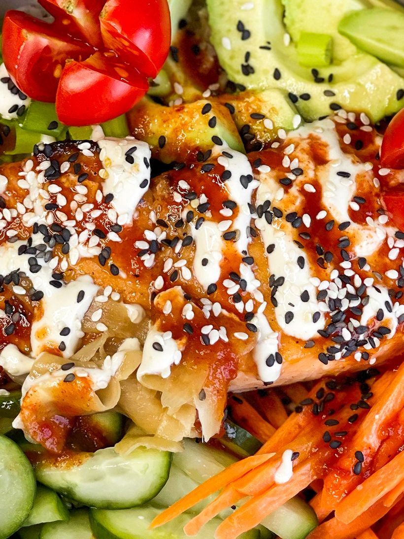 Pečený losos se zeleninou