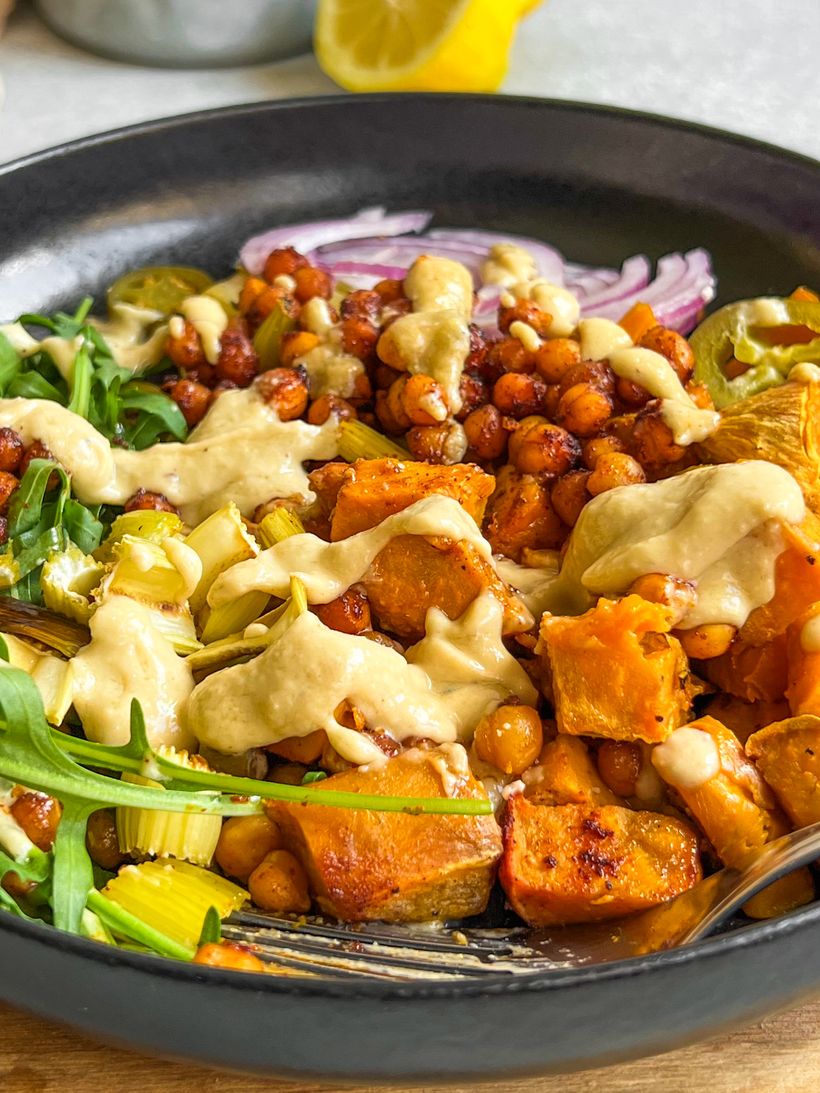 Roasted Vegetable & Chickpea Salad