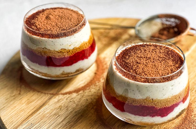 Malinové tiramisu do skleničky
