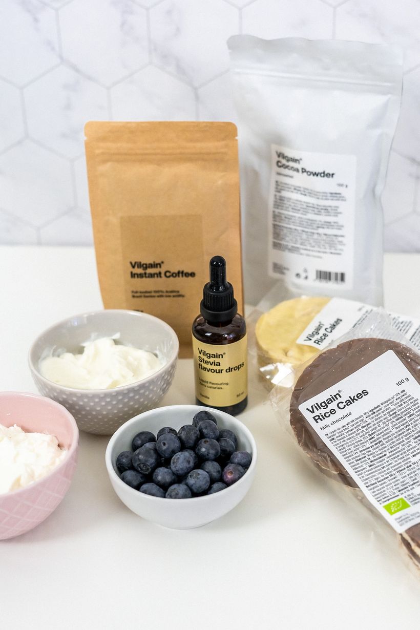 Proteínové tiramisu z ryžových chlebíčkov