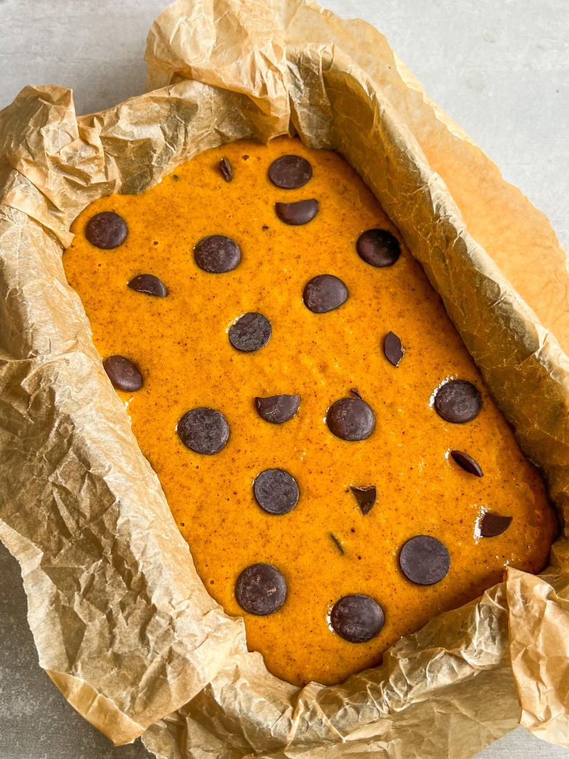 Gluten Free Chocolate Chip Pumpkin Bars