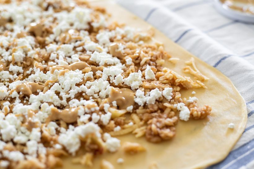 Jablkový závin zo špaldovej múky s tvarohom