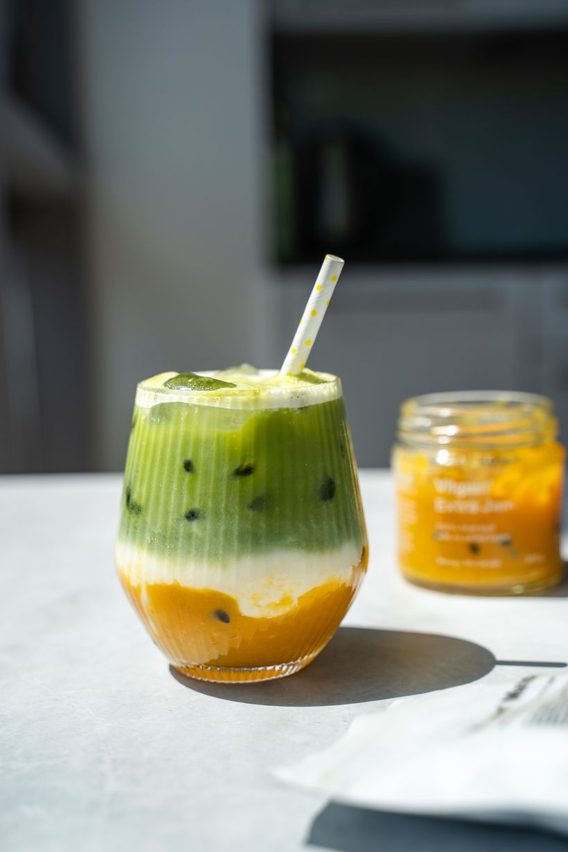 Iced Mango Matcha Latte