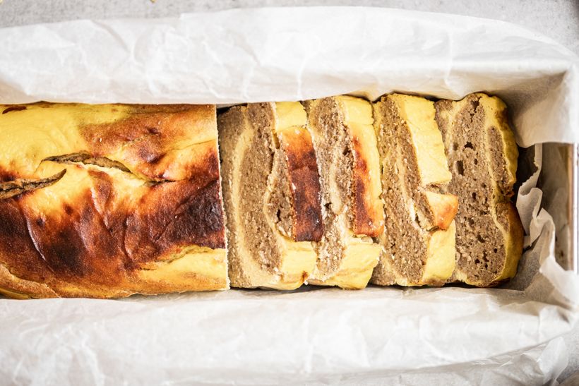 Banánový chlebíček s tvarohovo-ricottovým krémem