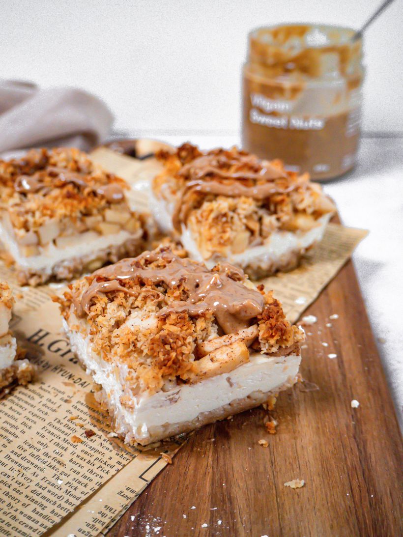 Jablkový cheesecake na plech