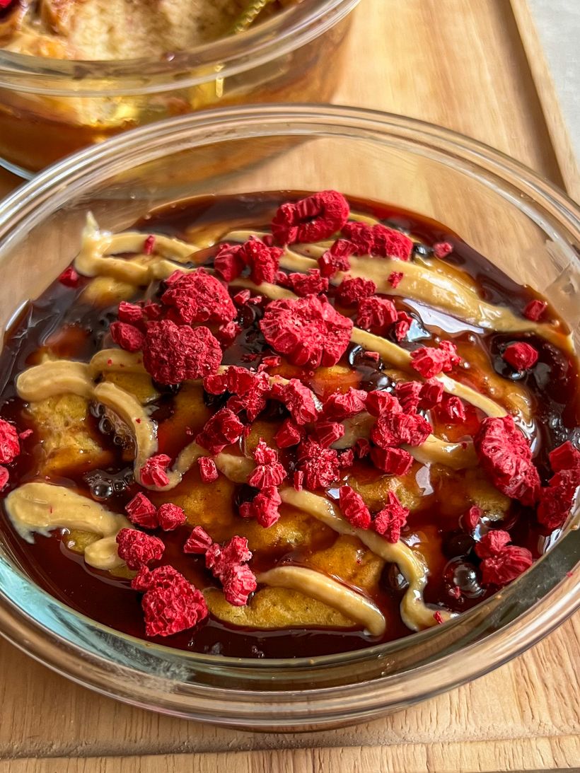 Baked Protein Pancake Bowl
